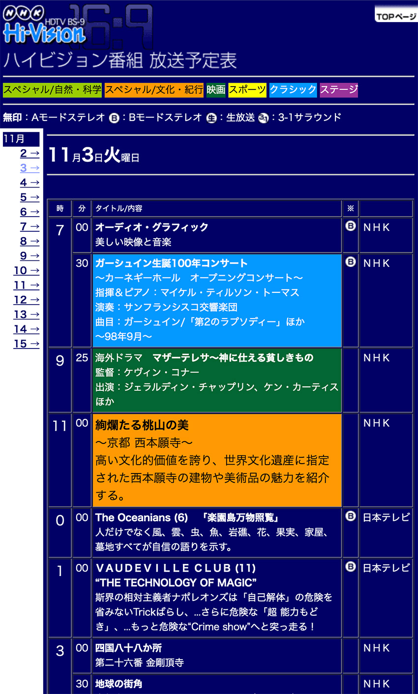 Nhk Hi Vision Webサイト制作 Webシステム開発 Bring Heaven Inc 東京都墨田区